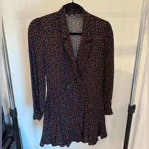 Zara Floral Print Blazer Dress